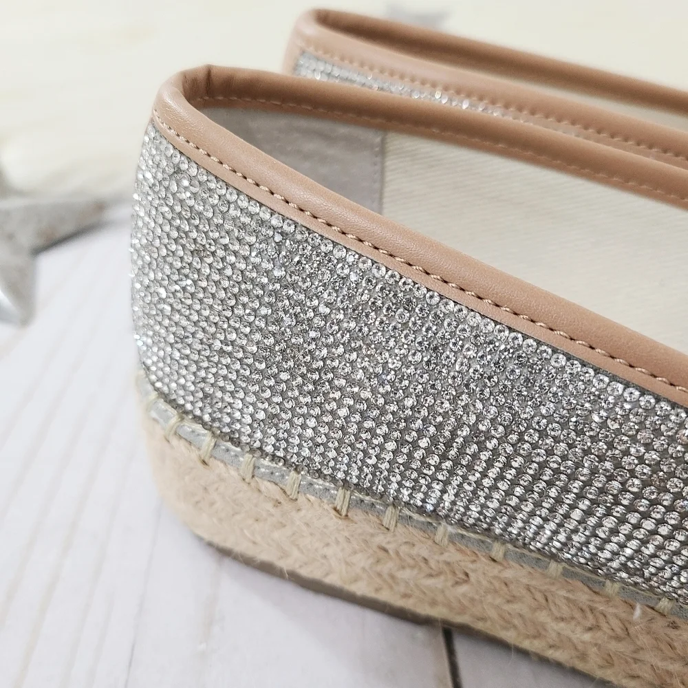 Gianni Bini Bruxie rhinestone loafer espadrille size 7.5